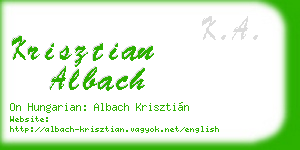 krisztian albach business card